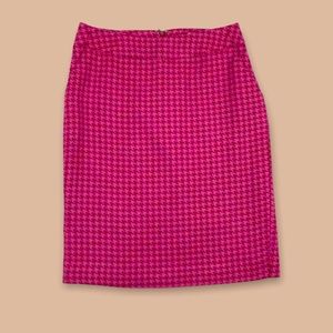 Merona Magenta Houndstooth Pencil Skirt